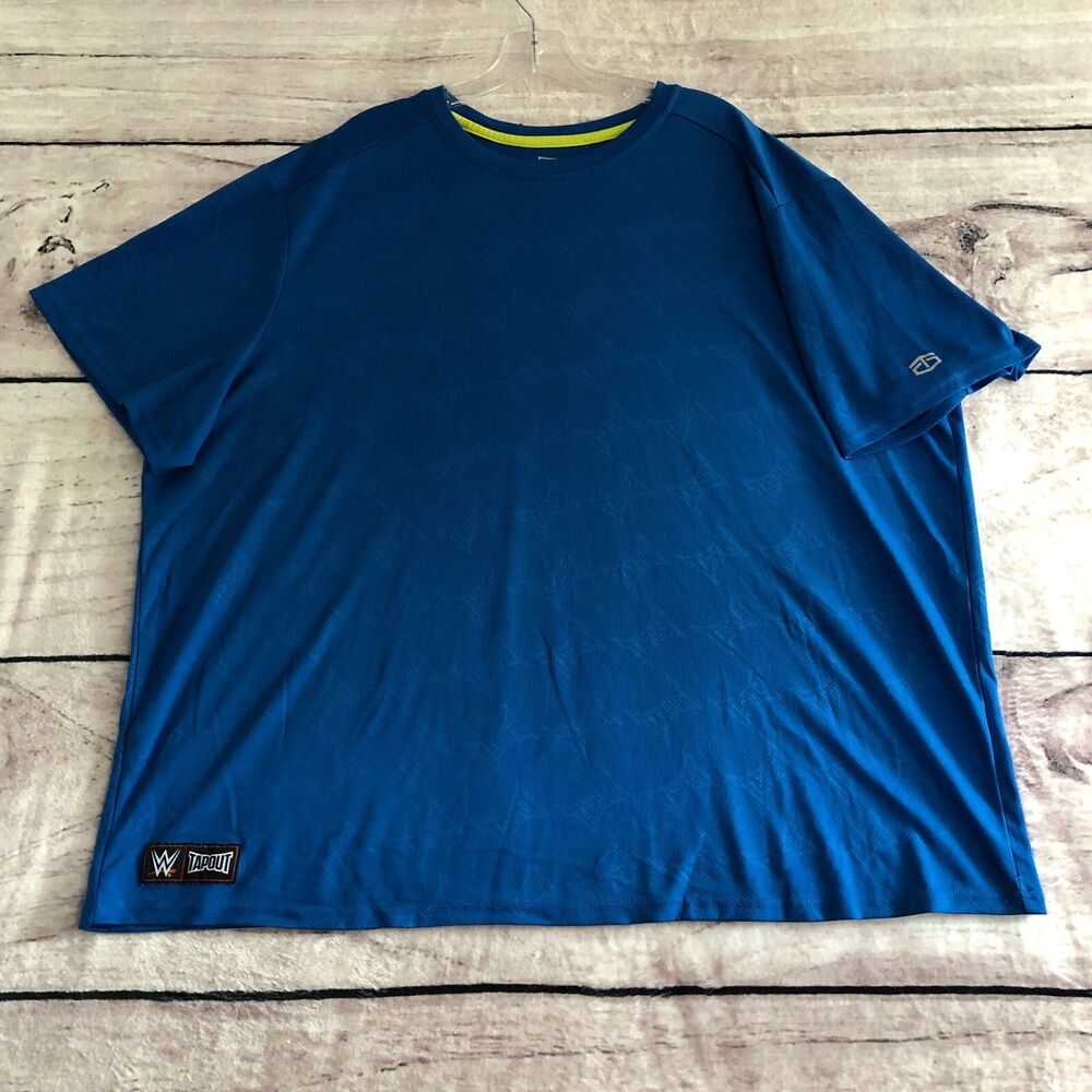 Tapout Shirt Mens 3XL Blue MMA UFC WWE Casual All Over Print Y2k